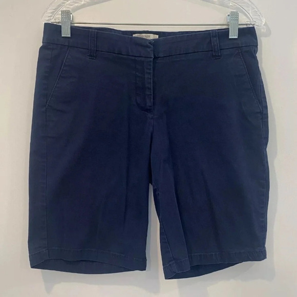 J. Crew‎ Navy Blue Bermuda Shorts Womens Size 6 (1281) - Picture 2 of 6